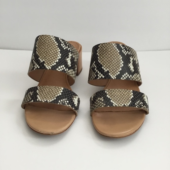 Madewell “The Kiera” Mule Slide Sandal Snakeskin Embossed Size 8 - Picture 7 of 9